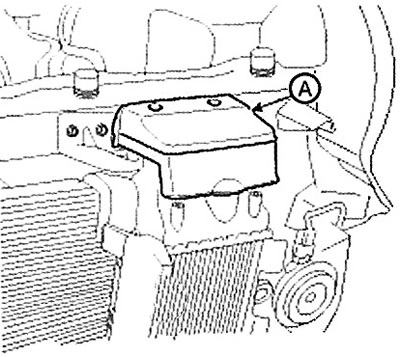6. Remove the top cover (A).