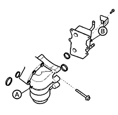 Caution: When installing the oil…