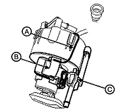 7. Release the clamps, remove the fuel…