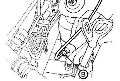 3. Снимите датчик (В) температуры…