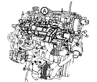 15. Remove the intake manifold (A) with…