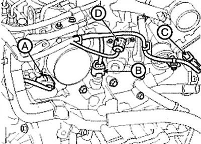 (9) Disconnect the exhaust gas…