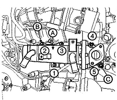 When installing the EGR cooler,…