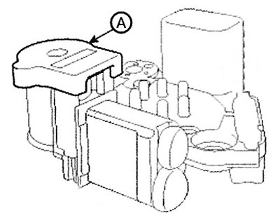 3. Remove the slip ring guide (A).