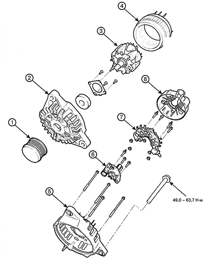 1. Generator inertia pulley (GIP)
