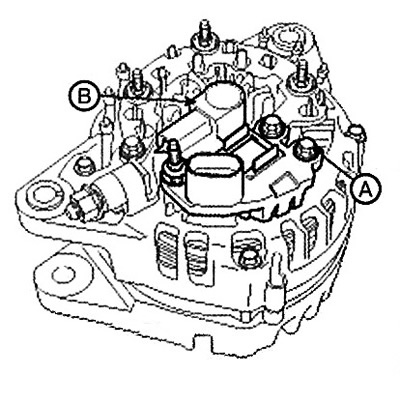 2. Loosen the mounting bolts (A) and…