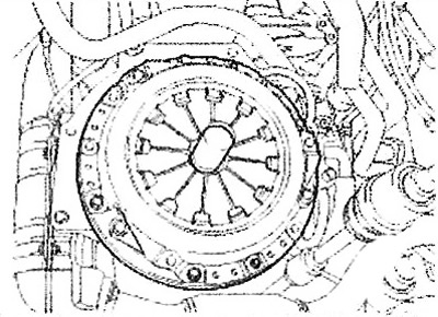 2. Unscrew the bolts from the clutch…