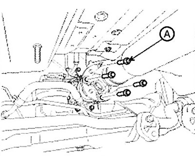 Note: Tightening torque: 49.0 - 68.6 Nm.