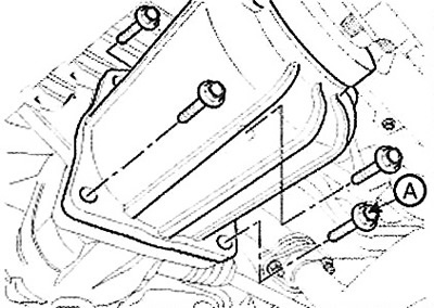 Note: Tightening torque: 58.8 - 63.7 Nm.