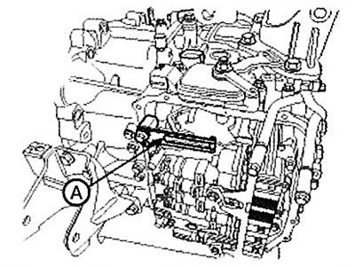 Note: Tightening torque: 24.5 - 35.3 Nm.