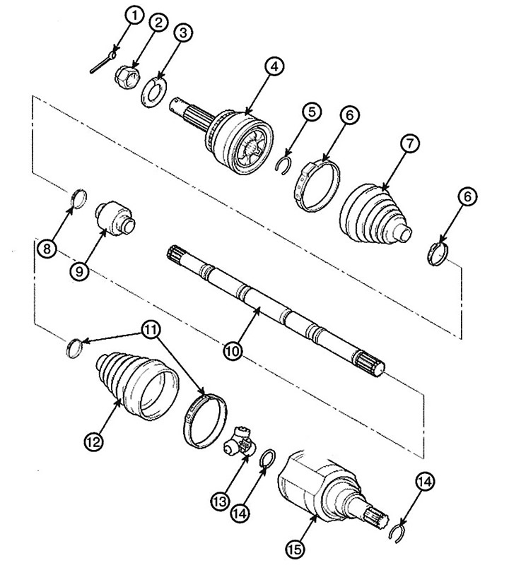Left drive shaft