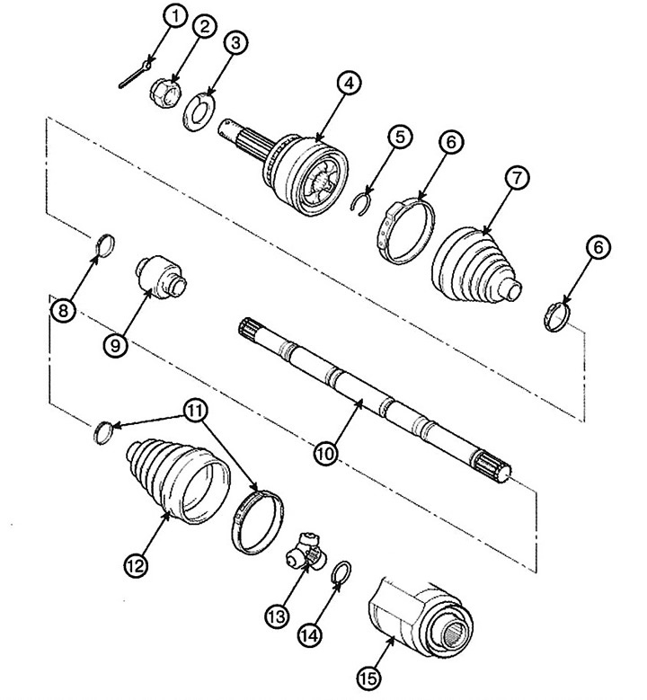 Right drive shaft