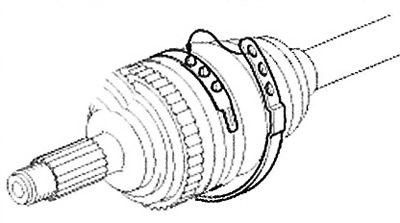 3. Install the clamps on the boot.
