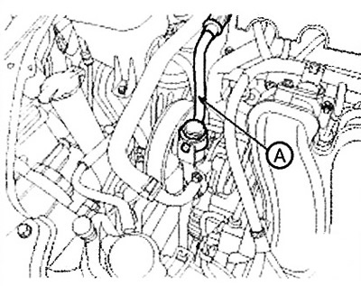 2. Disconnect the pressure hose (A),…