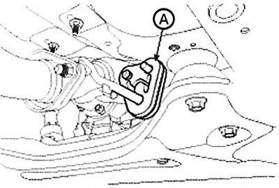 9. Disconnect the rubber mount (A) of…