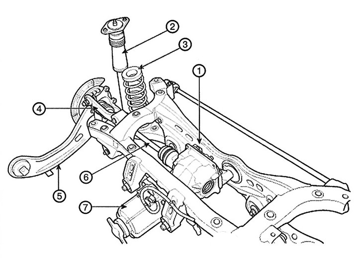 Задняя подвеска — устройство (Хендай Туссан 2 2009-2015: Шасси ...