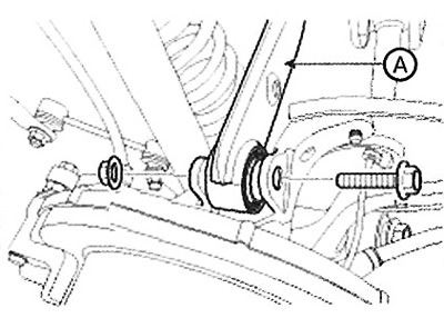 Upper arm rear suspension