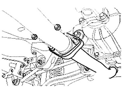 5. Remove the rear muffler.