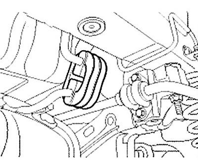 5. Remove the rear muffler.