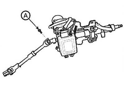 1. Loosen the bolt (A) and disconnect…