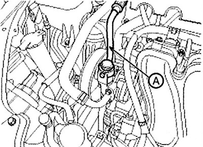 2. Disconnect the pressure hose (A),…