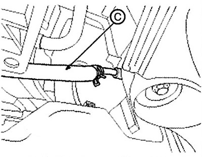 2. Disconnect the pressure hose (A),…