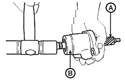 18. Remove the valve (A) from the…