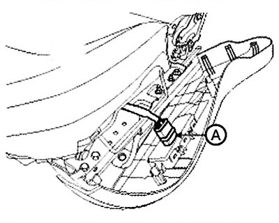 4. Disconnect the connector (A).