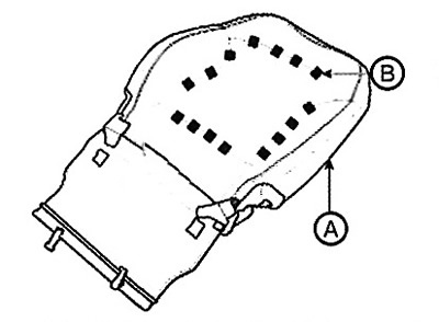 8. Remove the wire rings (B) at the…