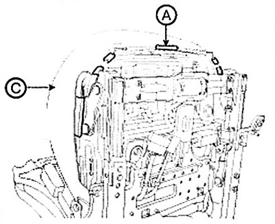 3. Press the hook (A) and remove the…
