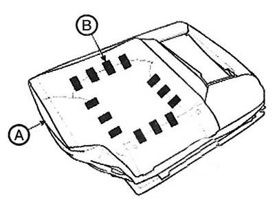 11. Remove the wire rings (B) at the…