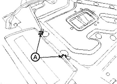 4. Remove the wire rings (A).
