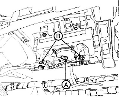 3. Disconnect the connector (A) of the…