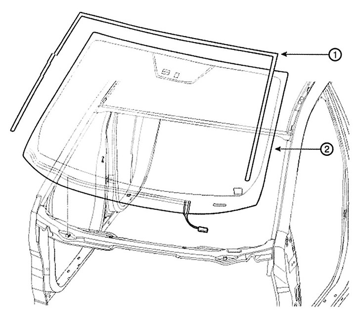 1. Windshield molding