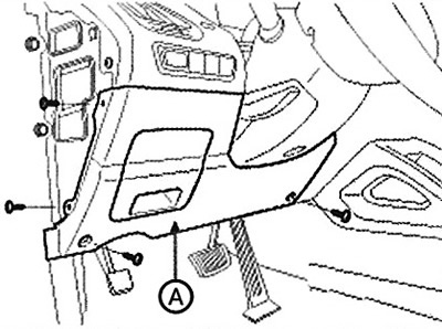 3. Remove the lower cover (A) of the…