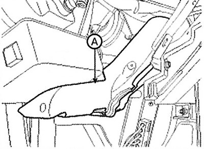 6. Remove the condensate pipe (A).